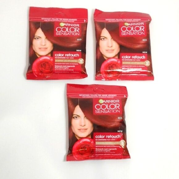 Garnier Red Color Sensation hair color root touch up  Lot of 3 NWT - Picture 1 of 12